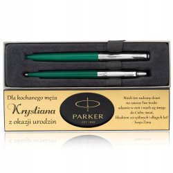 ZESTAW PREZENTOWY PARKER JOTTER Z GRAWEREM PIÓRO WIECZNE DŁUGOPIS + GRAWER