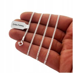 ELEGANCKI ZŁOTY ŁAŃCUSZEK MĘSKI BISMARK 2 MM DELIKATNY PRÓBA 925 NA PREZENT