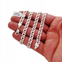 ELEGANCKI SREBRNY MĘSKI ŁAŃCUSZEK PR. 925 + GRATIS DLA CHŁOPAKA SYNA BRATA