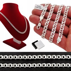 ELEGANCKI SREBRNY MĘSKI ŁAŃCUSZEK PR. 925 + GRATIS DLA CHŁOPAKA SYNA BRATA