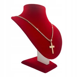 ZŁOTY ŁAŃCUSZEK MĘSKI PANCERKA+KRZYŻYK 18K 55CM PREZENT DLA NIEGO + GRATISY