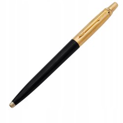 ZŁOTY DŁUGOPIS PARKER JOTTER CZARNY 24 KARATY + PUDEŁKO Z DEDYKACJĄ GRAWER