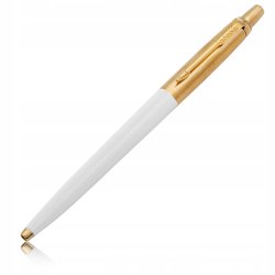 ZŁOTY DŁUGOPIS PARKER JOTTER BIAŁY 24 KARATY + PUDEŁKO Z DEDYKACJĄ GRAWER