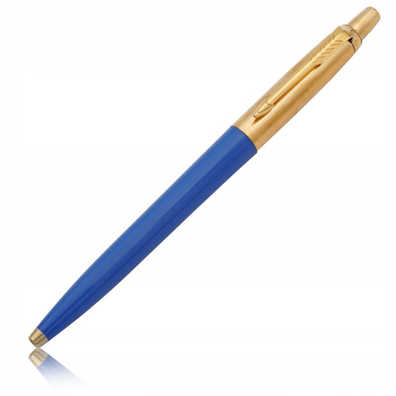 ZŁOTY DŁUGOPIS PARKER JOTTER NIEBIESKI 24 KARATY + PUDEŁKO DEDYKACJA GRAWER