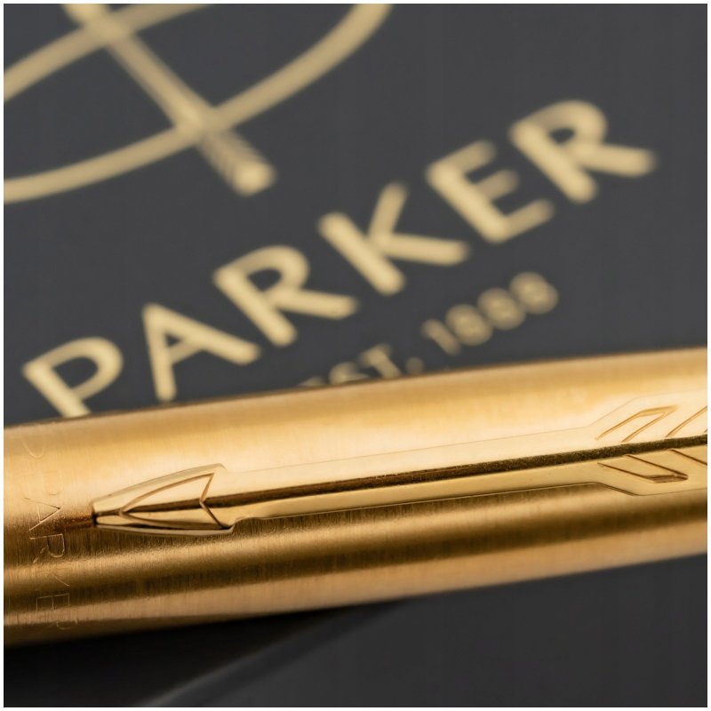 ZŁOTY DŁUGOPIS PARKER JOTTER MAGENTA 24 KARATY + PUDEŁKO Z DEDYKACJĄ GRAWER