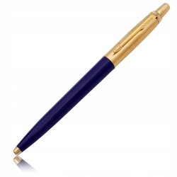 ZŁOTY DŁUGOPIS PARKER JOTTER GRANATOWY 24 KARATY + PUDEŁKO DEDYKACJA GRAWER