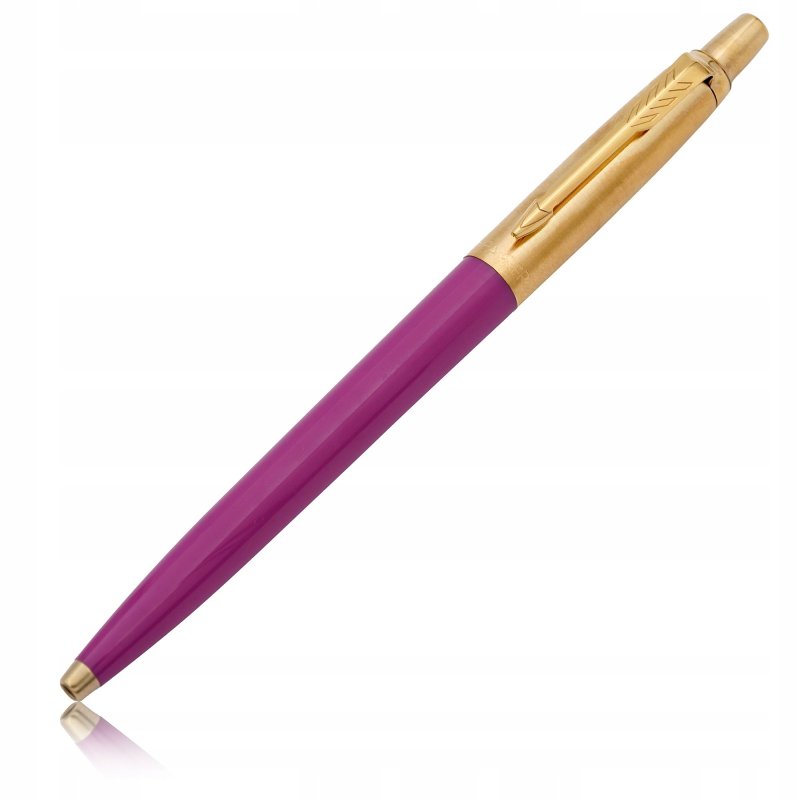 ZŁOTY DŁUGOPIS PARKER JOTTER MAGENTA 24 KARATY + PUDEŁKO Z DEDYKACJĄ GRAWER