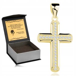 PIĘKNY SREBRNY KRZYŻYK KOMUNIJNY RODOWANY 925 PAMIĄTKA I KOMUNII ŚWIĘTEJ