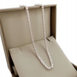 SREBRNY ŁAŃCUSZEK MĘSKI SPLOT KRÓLEWSKI 65 CM SREBRO 925 + GRATISY + GRAWER