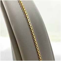 PIĘKNA ZŁOTA BRANSOLETKA DAMSKA BISMARK 19cm/3mm SREBRNA PR. 925 DLA MAMY
