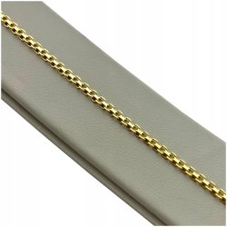 PIĘKNA ZŁOTA BRANSOLETKA DAMSKA BISMARK 19cm/3mm SREBRNA PR. 925 DLA MAMY