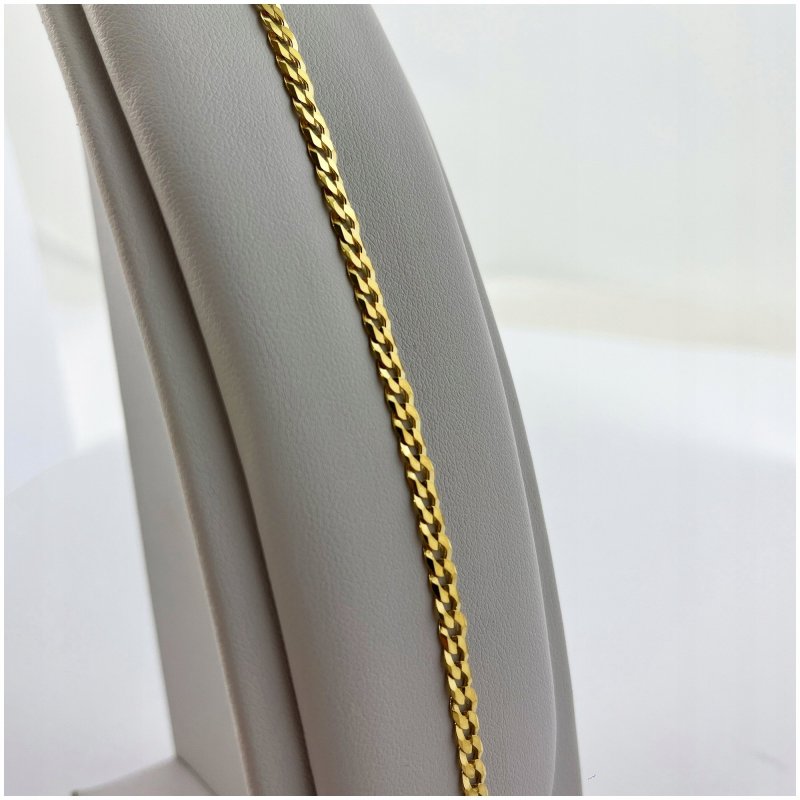 ELEGANCKA BRANSOLETKA ZŁOTA DAMSKA PANCERKA 20cm/4mm SREBRO 925/585 PREZENT