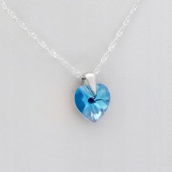 SREBRNY NASZYJNIK SERDUSZKO SWAROVSKI 925 ŁAŃCUSZEK ZAWIESZKA DLA SIOSTRY