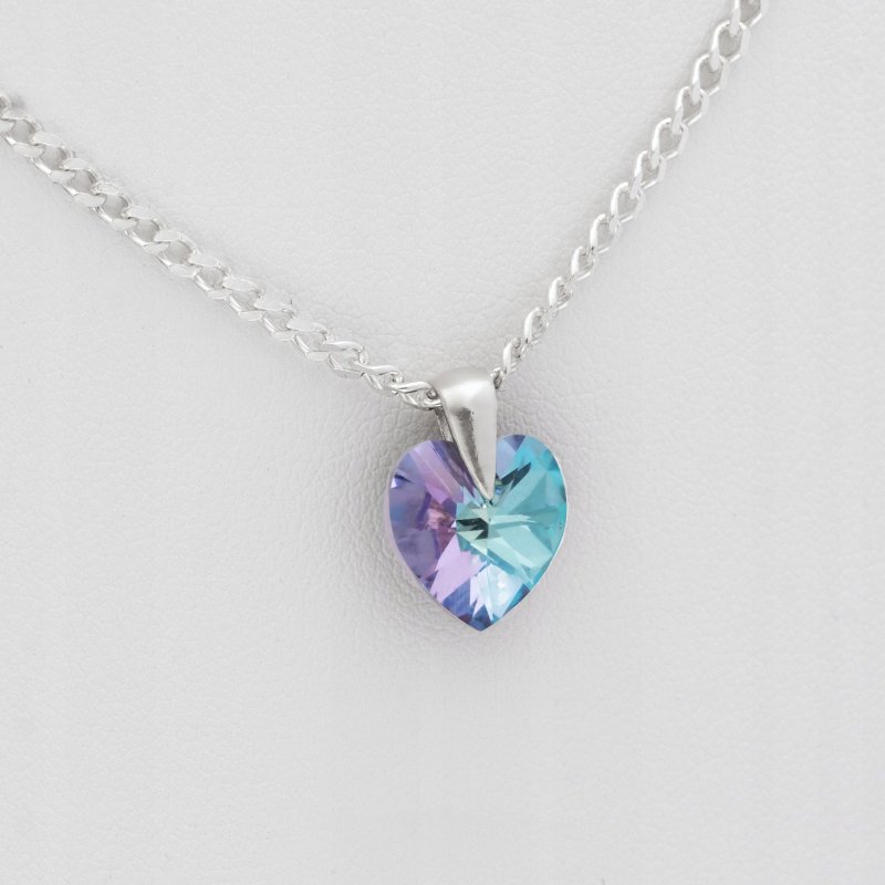 SREBRNY NASZYJNIK SERCE SWAROVSKI 925 PREZENT DLA DZIEWCZYNY, KOBIETY, MAMY