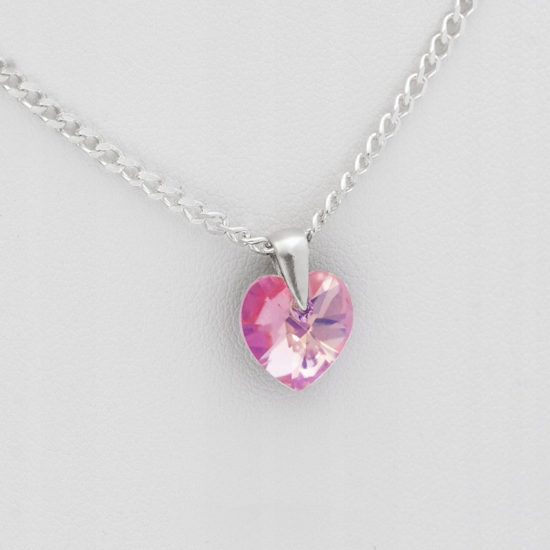 SREBRNY NASZYJNIK SERCE SWAROVSKI 925 PREZENT DLA DZIEWCZYNY, KOBIETY, MAMY