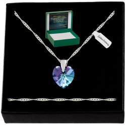 SREBRNY NASZYJNIK SERCE SWAROVSKI 925 ŁAŃCUSZEK ZAWIESZKA DLA KOLEŻANKI