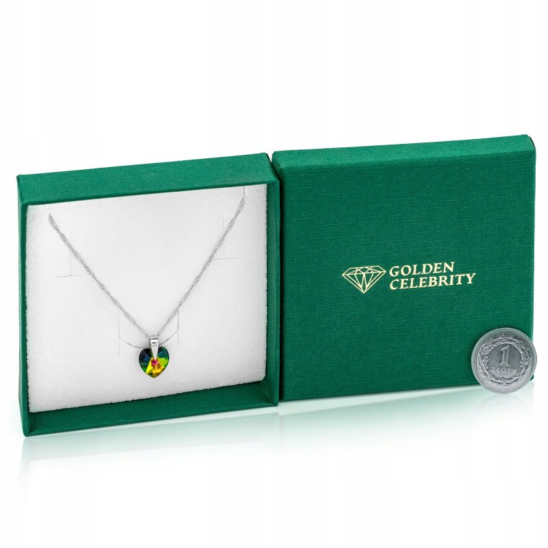 SREBRNY NASZYJNIK SERDUSZKO SWAROVSKI 925 ŁAŃCUSZEK ZAWIESZKA DLA SIOSTRY