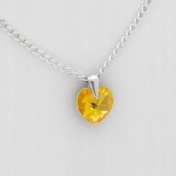 SREBRNY ŁAŃCUSZEK SERDUSZKO SWAROVSKI 925 NASZYJNIK ZAWIESZKA DLA KOBIETY