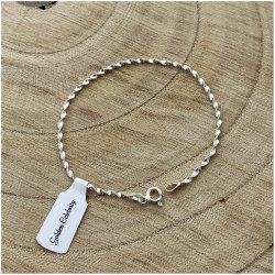 PIĘKNA SREBRNA BRANSOLETKA DAMSKA 925 SINGAPUR 19 CM DLA KOBIETY + GRATIS