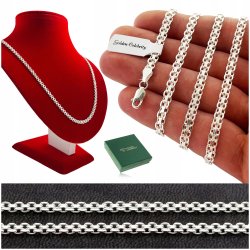 ŁAŃCUSZEK SREBRNY MĘSKI BISMARK 5 MM SREBRO PRÓBA 925 GRUBY SOLINDY+GRATISY