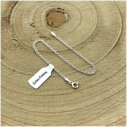 PIĘKNA SREBRNA BRANSOLETKA DAMSKA BISMARK 18cm/2mm PREZENT DLA DZIEWCZYNKI