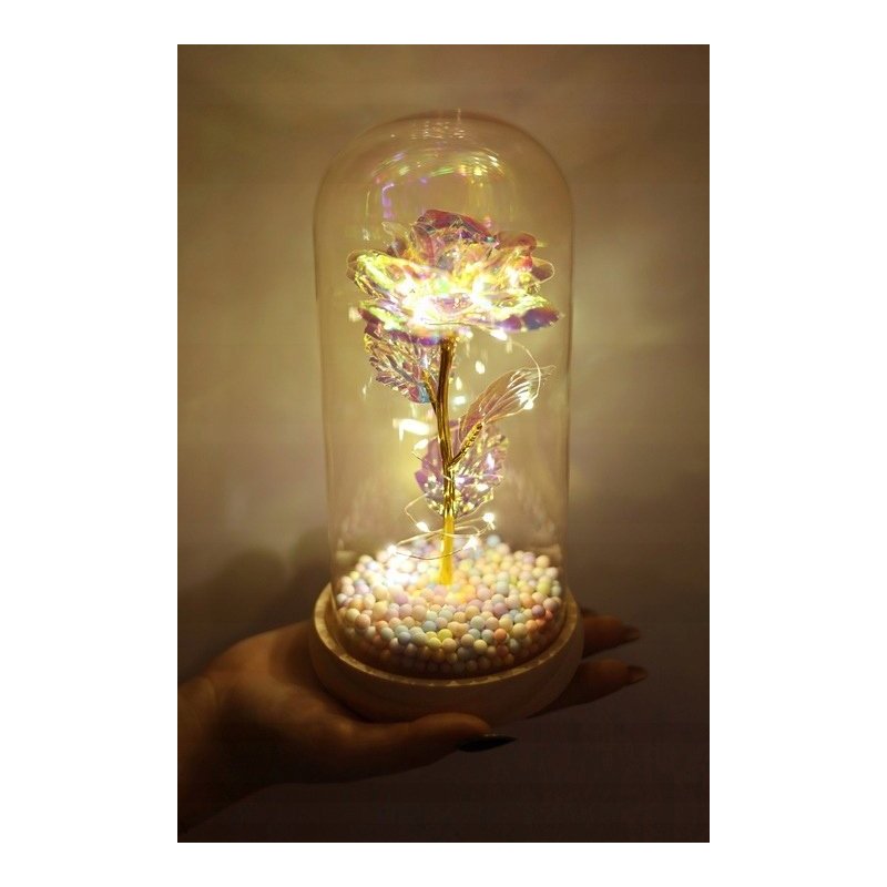 SREBRNY NASZYJNIK SERCE SREBRO 925+RÓŻA WIECZNA LED NA 40 50 60 70 URODZINY