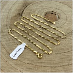 ELEGANCKI ZŁOTY ŁAŃCUSZEK MĘSKI BISMARK 2 MM DELIKATNY PR. 925/585 PREZENT