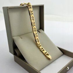GRUBA BRANSOLETKA ZŁOTA MĘSKA GUCCI 24 CM 9 MM SREBRO 925 PREZENT + GRATISY