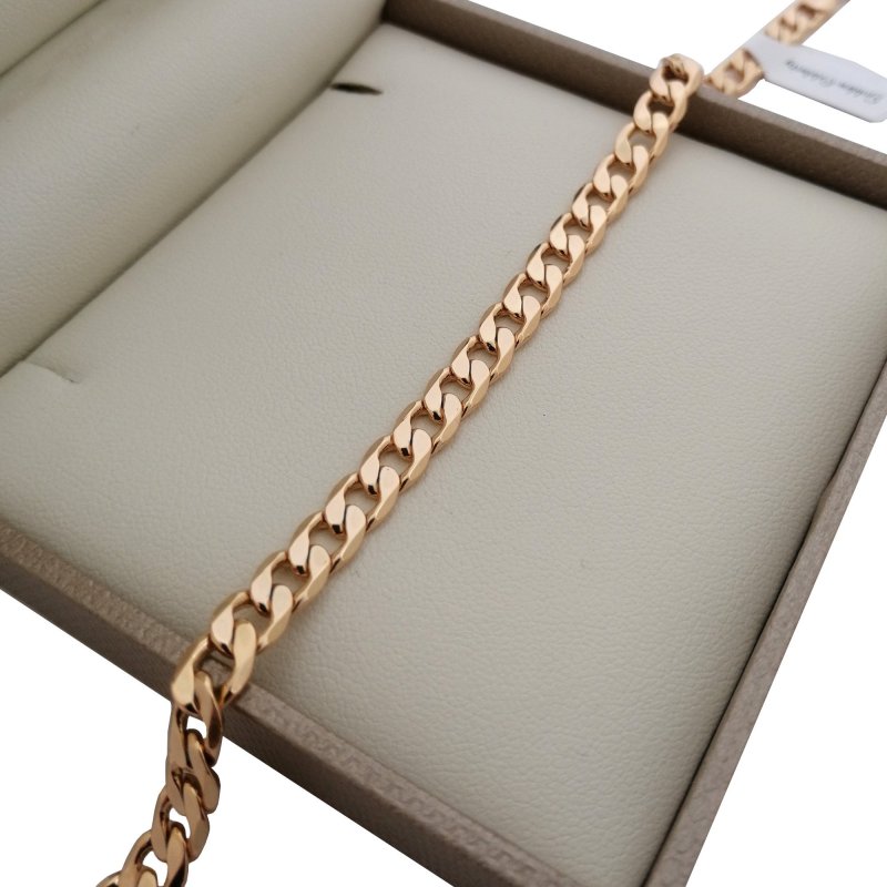 BRANSOLETKA MĘSKA PANCERKA 18K STAL CHIRURGICZNA 20,5cm/6mm PREZENT+GRATISY