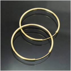 ELEGANCKIE DUŻE ZŁOTE POZŁACANE KOLCZYKI KOŁA KÓŁKA 4,5 CM 925/585 + GRAWER