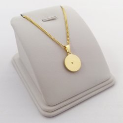 DAMSKI ZŁOTY ŁAŃCUSZEK + MEDALIK MATKA BOSKA 925/585 14K + DEDYKACJA GRATIS