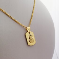 DAMSKI ZŁOTY ŁAŃCUSZEK + MEDALIK MATKA BOSKA 925/585 14K + DEDYKACJA GRATIS