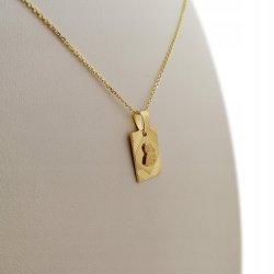 ZŁOTY ŁAŃCUSZEK ANIER+MEDALIK MATKA BOSKA 925+585