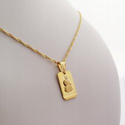 ZŁOTY DAMSKI ŁAŃCUSZEK MEDALIK MATKA BOSKA PR. 925/585 + DEDYKACJA DLA NIEJ