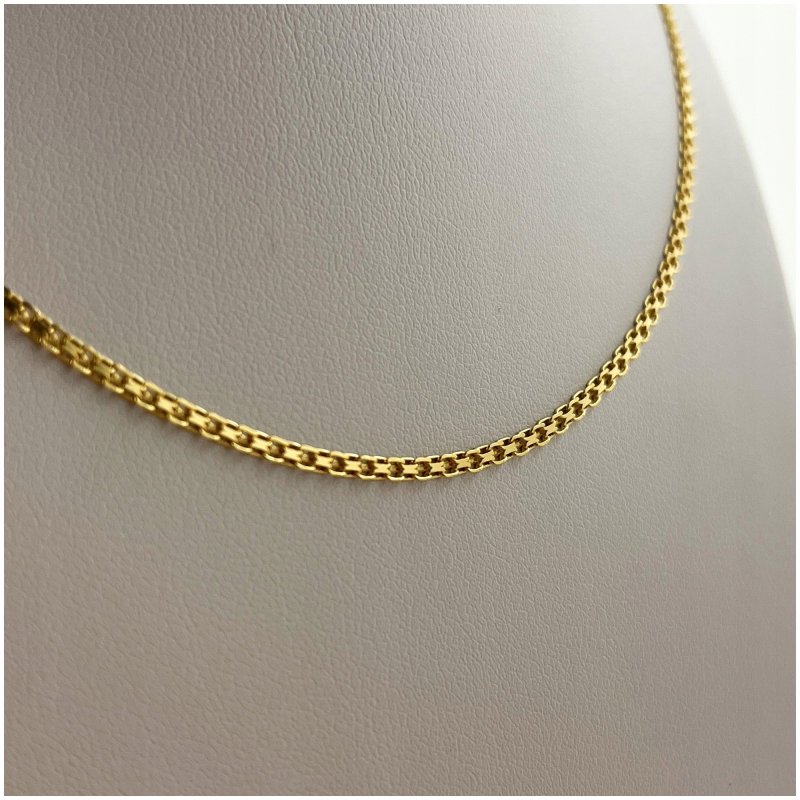 ELEGANCKI ZŁOTY ŁAŃCUSZEK MĘSKI BISMARK 2 MM DELIKATNY PR. 925/585 PREZENT