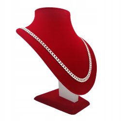 SREBRNY GRUBY ŁAŃCUSZEK PANCERKA 925 DIAMENTOWANA 7,5 MM + GRATISY + GRAWER
