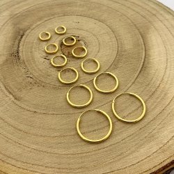 ZŁOTE POZŁACANE KOLCZYKI KÓŁKA KOŁA 2 CM DLA DZIEWCZYNKI PRÓBA 925/585