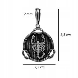 SREBRNA DAMSKA ZAWIESZKA WISIOREK ZNAK ZODIAKU SKORPION SREBRO 925 PREZENT