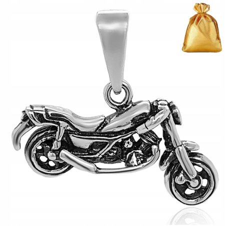 SREBRNA ZAWIESZKA WISIOREK MOTOCYKLCHOPPER SREBRO PRÓBA 925 NA PREZENT