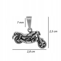 SREBRNA ZAWIESZKA WISIOREK MOTOCYKLCHOPPER SREBRO PRÓBA 925 NA PREZENT