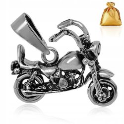 SREBRNA ZAWIESZKA WISIOREK MOTOCYKL CHOPPER SREBRO PRÓBA 925 NA PREZENT