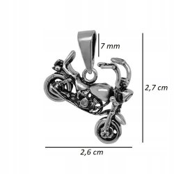 SREBRNA ZAWIESZKA WISIOREK MOTOCYKL CHOPPER SREBRO PRÓBA 925 NA PREZENT
