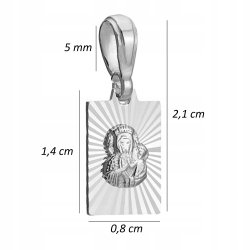 SREBRNY MEDALIK WISIOREK ZAWIESZKA MATKA BOSKA CZĘSTOCHOWSKA SREBRO PR. 925