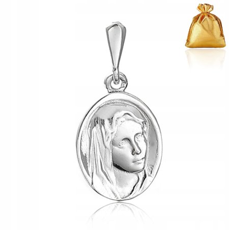 SREBRNY MEDALIK WISIOREK ZAWIESZKA MADONNA SREBRO PR. 925 BIŻUTERIA PREZENT