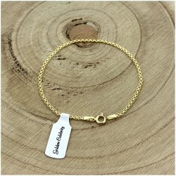 PIĘKNA ZŁOTA BRANSOLETKA BISMARK 19cm/2mm SREBRNA PR. 925 PREZENT DLA CÓRKI