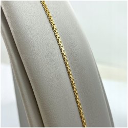PIĘKNA ZŁOTA BRANSOLETKA BISMARK 19cm/2mm SREBRNA PR. 925 PREZENT DLA CÓRKI