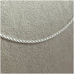 PIĘKNY SREBRNY NASZYJNIK ŁAŃCUSZEK DAMSKI 925 / LŚNIĄCY / SOLIDNY PREZENT