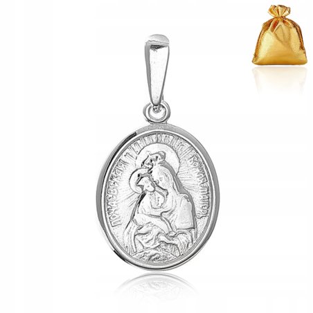 SREBRNY MEDALIK MADONNA Z DZIECIĄTKIEM SREBRO PRÓBA 925 / MĘSKI WISIOREK