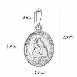 SREBRNY MEDALIK MADONNA Z DZIECIĄTKIEM SREBRO PRÓBA 925 / MĘSKI WISIOREK