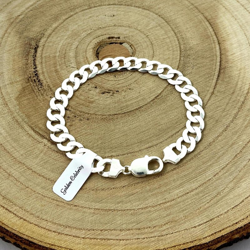 GRUBA MĘSKA BRANSOLETKA PANCERKA 21,5cm/9mm SREBRO PR. 925 SZEROKA PREZENT